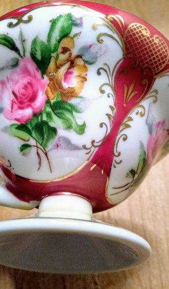 Hand Painted Floral, Lefton China Tea Cup Set - Picture 7 of 16